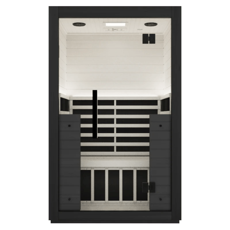 Komowa KOM-BLK-2P-INF Sauna Komowa Black Series 2 Person Indoor Infrared Sauna