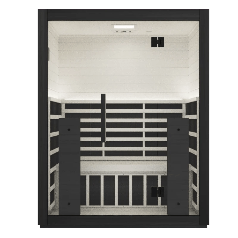 Komowa KOM-BLK-3P-INF Sauna Komowa Black Series 3 Person Indoor Infrared Sauna